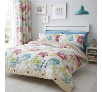 Catherine Lanfield Stab Stitch Floral - Juego de Cama (135 x 200 + 80 x 80 cm), diseño Floral