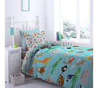 Catherine Lansfield Animal Adventures - Juego de edredón (260 x 240 + 65 x 65 (2)