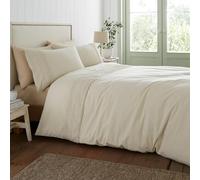 Catherine Lansfield Broderie Anglaise - Juego de Funda de edredón y Fundas de Almohada para Cama Doble, Color Crema