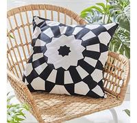 Catherine Lansfield Caleidoscopio Interior Exterior 45x45cm Relleno Cojín Negro/Blanco