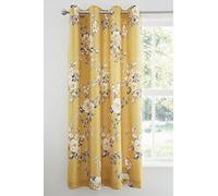 Catherine Lansfield Canterbury - Cortinas Heather con Ojales de fácil Cuidado, Ocre, Eyelet Curtains - 66x72 In