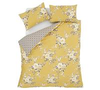Catherine Lansfield Canterbury Juego de edredón tamaño, Tela, Ocre, Rey, King Duvet Set
