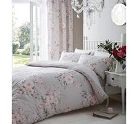 Catherine Lansfield Canterbury - Funda de edredón (200 x 200 cm, 2 Fundas de Almohada de 80 x 80 cm), Color Gris