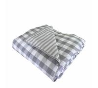 Catherine Lansfield Check and Stripe Colcha 240x220 Gris