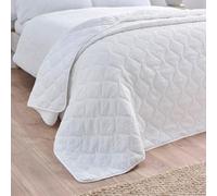 Catherine Lansfield Colcha Arrugada con Textura de sirsaca de 220 x 220 cm, Color Blanco