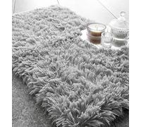 Catherine Lansfield Cuddly - Alfombrilla de baño (50 x 80 cm), Color Plateado