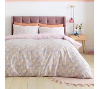 Catherine Lansfield Darcy - Juego de Funda de edredón Reversible con Fundas de Almohada, diseño Floral, Color Rosa