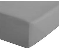 Catherine Lansfield Easy Iron Percale Sábana Bajera Ajustable, Poliéster y algodón, Gris, Tamaño superking, Matrimonio Grande