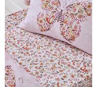 Catherine Lansfield Enchanted Butterfly - Sábana Bajera para Cama Doble, Color Rosa