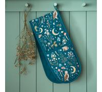 Catherine Lansfield Enchanted Twilight Animals - Guante Doble para Horno, Color Verde