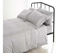 Catherine Lansfield Fantasy Ice Grey - Juego de Cama (155 x 220 + 80 x 80 cm), Color Gris