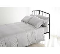 Catherine Lansfield Fantasy Sateen Ice Grey Juego de Sábanas Cama 135-210x280 + Almohada 50x155