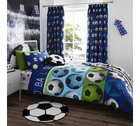 Catherine Lansfield Football Blue 200 x 220 + 50 x 80 (2) + Plain Dyed Denim 210 x 280