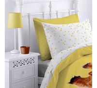 Catherine Lansfield Giraffe Juego de Funda Nórdica 160x220+50x110 + Sábana Bajera Blanca 90x200