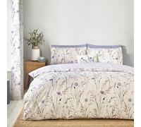 Catherine Lansfield Grasmere - Juego de Funda de edredón Reversible con Fundas de Almohada, diseño Floral, Color Lila