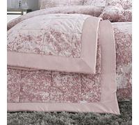 Catherine Lansfield Juego de edredón de Terciopelo aplastado, 220 x 220 cm pálido