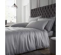 Catherine Lansfield Juego de Funda de edredón de satén Suave y Sedoso para Cama de Matrimonio