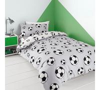 Catherine Lansfield Juego de Funda de edredón Reversible con Fundas de Almohada de Forro Polar, diseño de fútbol, Color