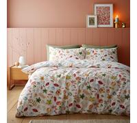 Catherine Lansfield Juego de Funda de edredón Reversible con Fundas de Almohada, diseño de Calabazas otoñales, Color Naranja