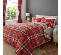 Catherine Lansfield Kelso ,Rojo ,Double Duvet Set