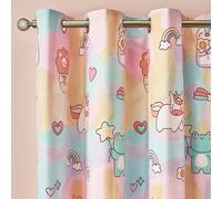 Catherine Lansfield Kids Forever Together - Cortinas Totalmente Reversibles de 167 x 183 cm, Dos Paneles, Color Pastel