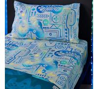 Catherine Lansfield Kids Gamer So Soft - Sábana Bajera Ajustable para Cama Individual, Color Gris