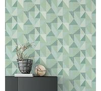 Catherine Lansfield Larsson Geo - Papel pintado, color verde