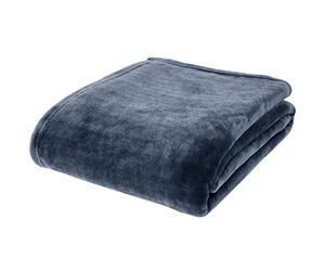Catherine Lansfield Manta Raschel Velvet Touch Extra Grande de 200 x 240 cm, Color Azul Marino