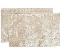 Catherine Lansfield Mantel Individual de Terciopelo aplastado para Comedor, 137 x 178 cm, Color Natural