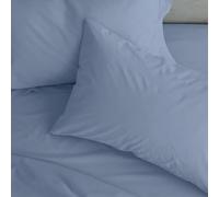 Catherine Lansfield Par de Fundas de Almohada estándar de percal de fácil Planchado, Color Azul Lansfield