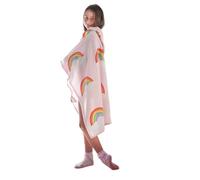Catherine Lansfield Rainbow Hearts - Manta de Forro Polar con Capucha (90 x 125 cm), Color Rosa