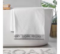 Catherine Lansfield Relax and Unwind - Juego de Toallas de 4 Piezas, Color Blanco
