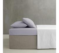 Catherine Lansfield Sábana Bajera Ajustable de percal Peinado para Cama Doble, Color Lila