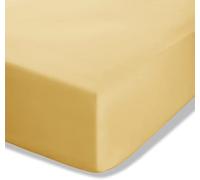 Catherine Lansfield Sábana Bajera Ajustable de percal Peinado para Cama King Size, Color Amarillo Ocre