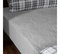 Catherine Lansfield Sábana Bajera térmica Sherpa para Cama Individual, Color Gris