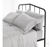 Catherine Lansfield Sateen Ice Grey Conjunto Sábana encimera + 2 Fundas de Almohadas + Sábana Bajera 240x280+50x85(2)+160x200