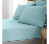 Catherine Lansfield So Soft Easy Iron - Sábana Bajera Ajustable tamaño Super King, Color Azul