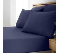Catherine Lansfield So Soft - Sábana Bajera Ajustable para Cama Doble, fácil de Planchar, Color Azul Marino