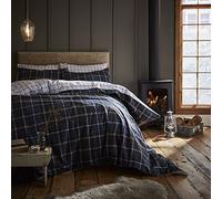 Catherine Lansfield Tartan Check Navy SÁBANAS 260X280+2 Fundas 50X80