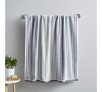 Catherine Lansfield Toalla de baño Kelso Stripe de algodón Suave y Absorbente, 450 g/m², Color Verde