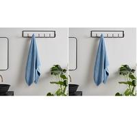 Catherine Lansfield Toalla de Mano de algodón de Secado rápido, Color Azul (Paquete de 2)