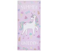 Catherine Lansfield Toalla de Playa de algodón con diseño de Unicornio de Verano, 76 x 160 cm, Color Rosa