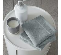 Catherine Lansfield Zero Twist Cotton - Juego de paños faciales (30 x 30 cm), Color Verde Salvia