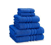 Catherine Lansfield Zero Twist Cotton - Juego de Toallas de 6 Piezas, Color Azul Cobalto