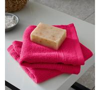 Catherine Lansfield Zero Twist Cotton - Par de paños faciales (30 x 30 cm), Color Rosa Intenso