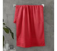 Catherine Lansfield Zero Twist - Toalla de baño de algodón, Color Rojo