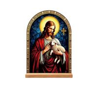 Catholic Home Decor, Jesus Virgin Mary Acrylic Ornament, Christian Desk
