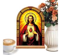 Catholic Home Decor, Jesus Virgin Mary Acrylic Ornament, Christian Desk