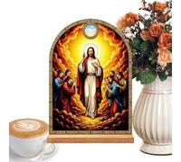 Catholic Home Decor, Jesus Virgin Mary Acrylic Ornament, Christian Desk