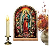 Catholic Home Decor, Jesus Virgin Mary Acrylic Ornament, Christian Desk